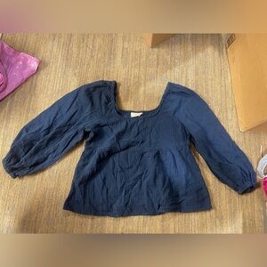 Universal Thread navy off-shoulder textured top